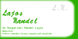 lajos mandel business card